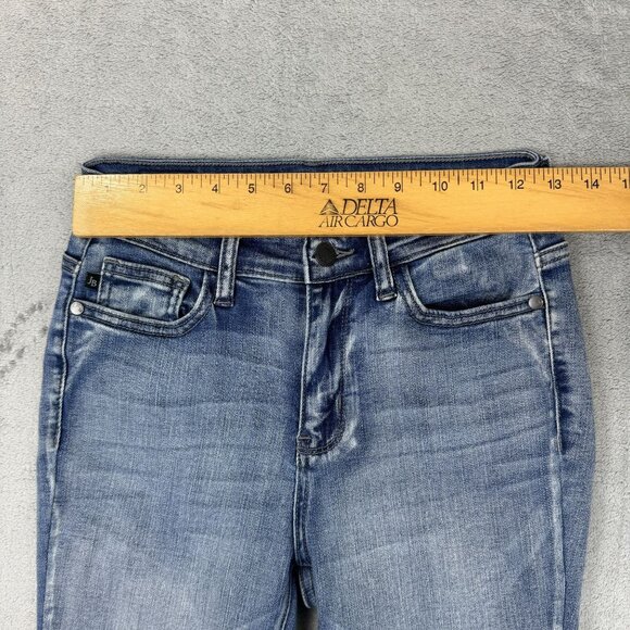 JUDY BLUE Skinny Fit Womens High Waist Stretchy Denim Jeans Blue Light Wash 25" - Picture 6 of 9